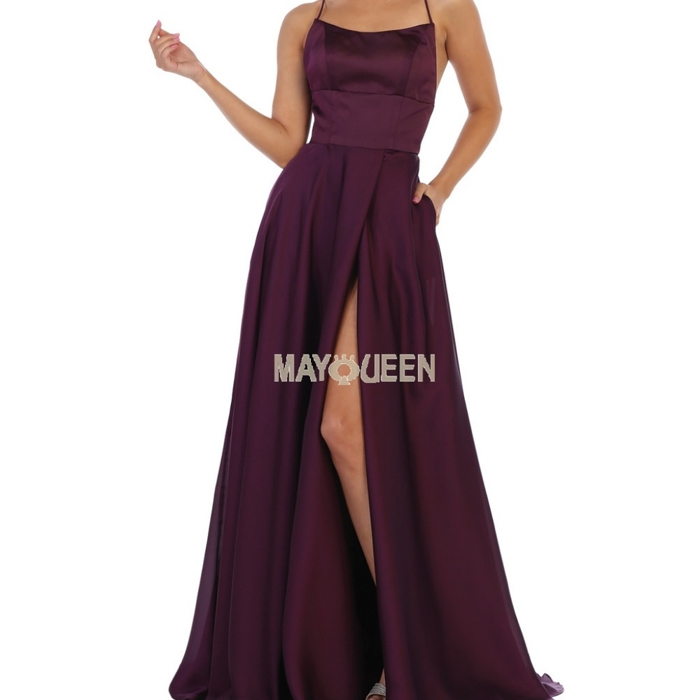 Sexy long Formal prom dress.  Bridesmaid Pageant dresses,purple, red,pink,black - Picture 3 of 8